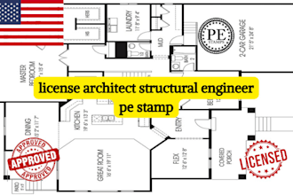 license architect structural engineering pe stamp in texas ohio new jersey