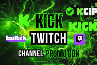 do organic kick channel promotion, twitch organic viewers, active subscribers