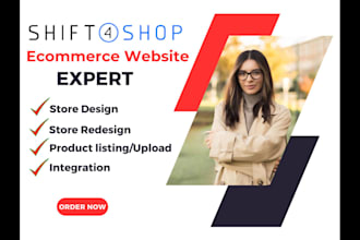 design and develop 3dcart website and shift4shop website