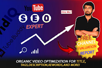 be your youtube SEO expert and channel growth manager