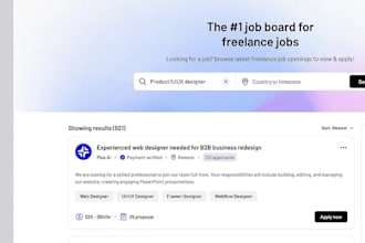 create a professional job board website with posting and application features