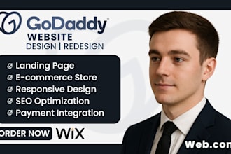 develop wix website wix website design wix website  redesign web com godaddy SEO