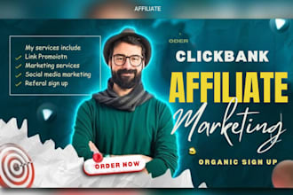 organic affiliate marketing clickbank website link sign up referral link promo