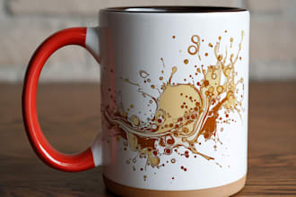 make awesome custom coffee mug design