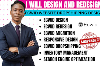 setup ecwid store dropshipping website upload product marketing promotion SEO