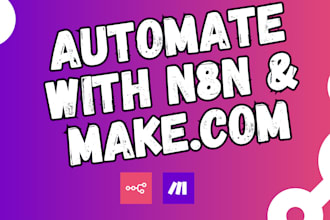build custom workflows on n8n and on make for automation