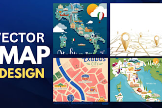 create detailed vector maps illustration for any of your events