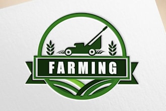 do agriculture landscape lawn care natural logo design