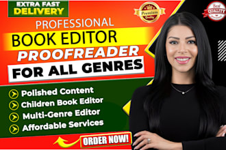 proofread, edit, format fiction novel, nonfiction, memoir, children book editor