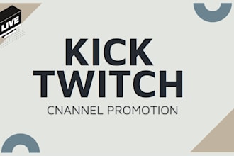 do organic twitch kick promotion, live viewers, steam game promotion virally