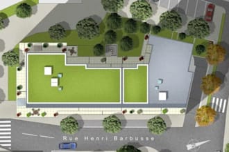 do urban master plan, community landscape park, sports club