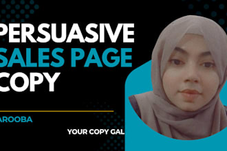 write persuasive and result driven copy