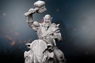sculpt 3d character model action figure, toys, articulated model for 3d printing