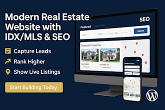 design SEO optimized real estate website idx mls integrated