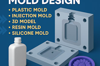 do 3d mold design plastic mold injection mold 3d model resin silicon mold
