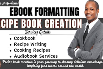 design cookbook, recipe book, recipe creation, audiobooks for your recipe book
