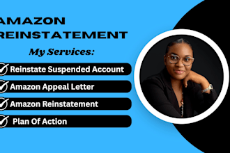 reinstate suspended amazon account , with appeal letter and plan of action