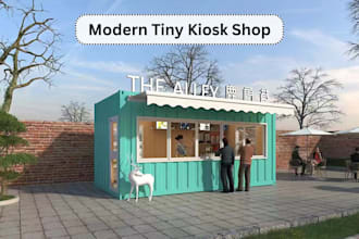 design modern shipping container home, tiny house, kiosk, shop, and restaurant