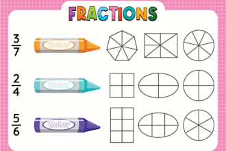 design creative and fun kids worksheets for learning