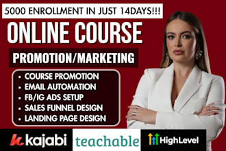 online course promotion teachable course health  kajabi fitness course promotion