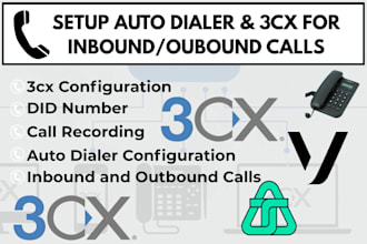 setup auto dialer, configure did number 3cx inbound and outbound calls