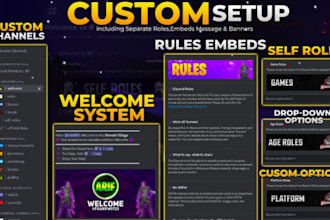 setup new and existing discord servers within 24 hours