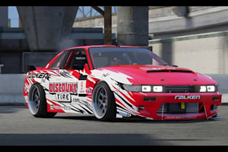 car modeling 3d fivem car retro car for simulation 3d car rendering 3d drift car