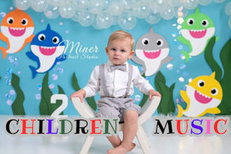 produce youtube children channel song, intro radio song jingle educational music