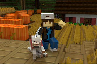 design a unique and custom minecraft skin, minecraft statues for you