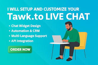 integrate tawk live chat widget for your business website
