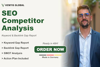 perform a detailed SEO competitor analysis with keyword gap and backlink gap