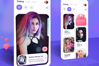 develop modern cross platform dating app, matchmaking app, video chat app