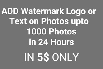 watermark logo or add text image up to 1000 photos