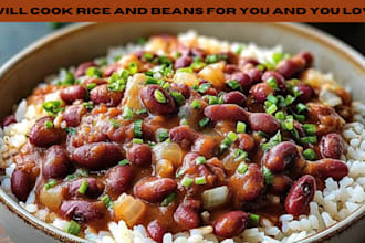 do your delicious rice and beans with stew