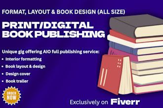 do formatting typesetting and book layout for ebook and print