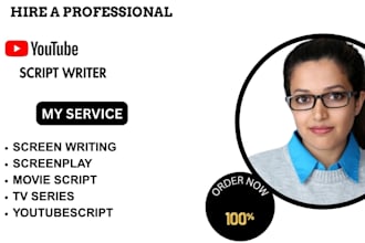 be script writer for youtube video script writing
