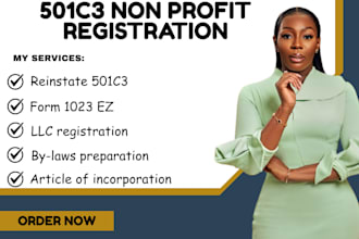 file your 501c3 paperwork nonprofit registration form 1023 ez, full bylaw help