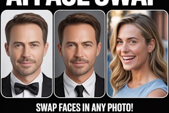 do any ai image editing, face swaps with high quality
