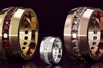 design custom 3d engagement rings, wedding rings bands, jewelry cad design ring