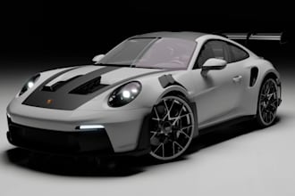 remodel 3d realistic exterior car design,rc car luxury car ,widebody kit,blender