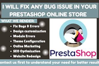 setup prestashop fix any bug on your website