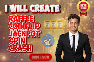 coinflip, jackpot, raffle, spin, crash game on ethereum solana ton