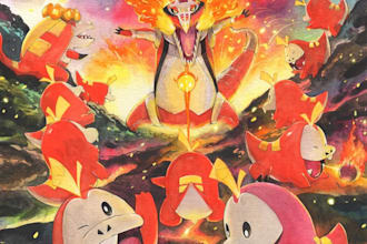 draw your pokemon, pokemon logo, pixel art,w fakemon with official anime style