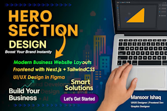 design a modern hero section for your website