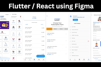 convert figma designs to functional react or flutter apps