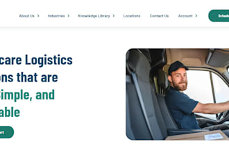 create medical courier website, medical website