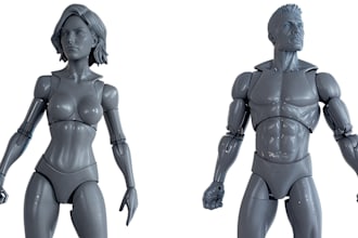 sculpt 3d articulated toy model bjd action figure flexi doll model 3d printing