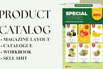 design product catalog, catalogue, magazine layout workbook sell shit brochure