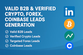 provide valid b2b lead and verified crypto leads forex coinbase leads generation
