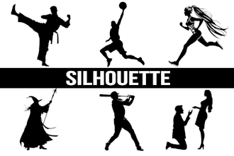 make high quality silhouette and line art as you need